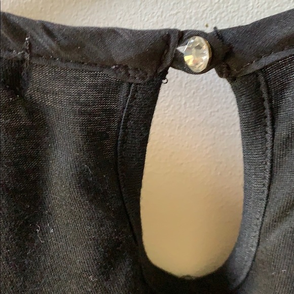 Nordstrom Sleeveless Sequin Black and Gold Top - Picture 3 of 4